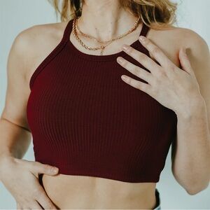 High Neck Crop Top/Klassy Network Brami